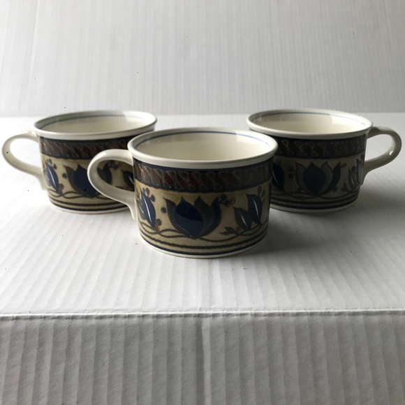 Set Of 3 Mikasa Intaglio “Arabella” Cups/Mugs And 3 Saucers - Picture 8 of 14